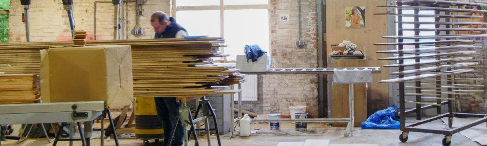 Eigen houten vloeren winkel in de stad Groningen